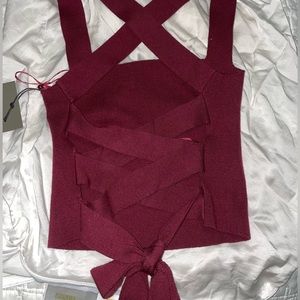 Burgundy crop top